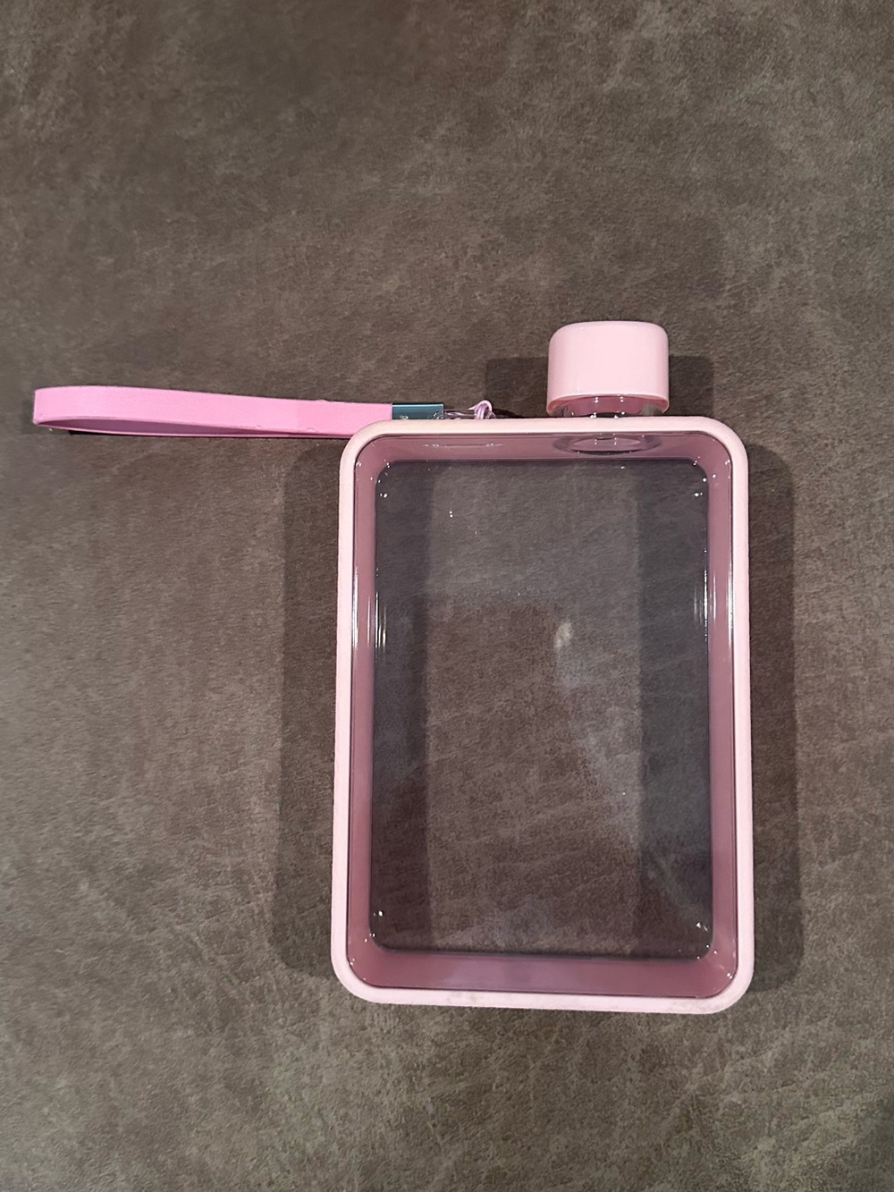 Pink Clear Skinny Water Bottle